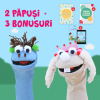 SET 2 Păpuși muppet din șosete: Aniela și Amos